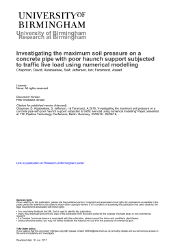 University of Birmingham Investigating the maximum soil pressure