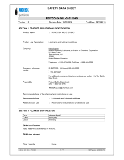 safety data sheet royco 64 mil-g-21164d