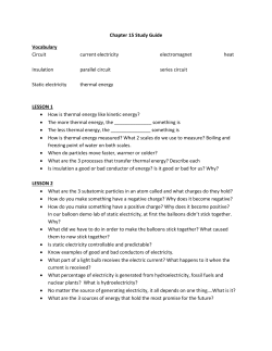 Chapter 15 Study Guide Vocabulary Circuit current electricity