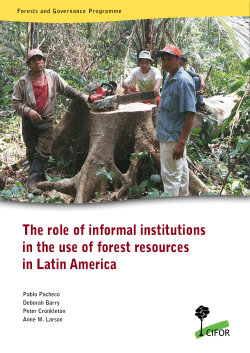 The role of informal institutions in the use of forest resources in Latin