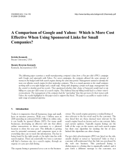 A Comparison of Google and Yahoo
