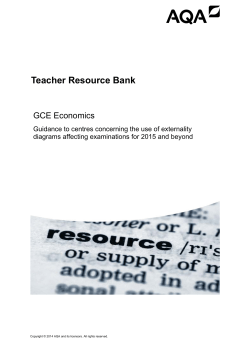A-level Economics Teacher guide Teacher guide: Use of