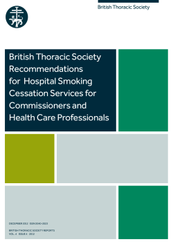 BTS Recommendations for Smoking Cessation Services