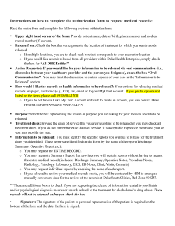 Instructions on how to complete the authorization form