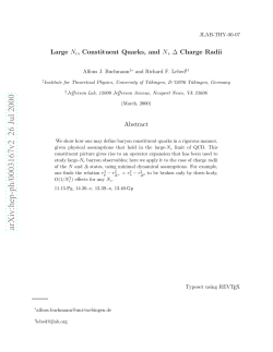 Large N_c, Constituent Quarks, and N, Delta Charge Radii