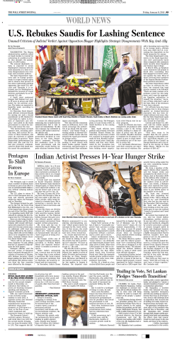 US Rebukes Saudis for Lashing Sentence