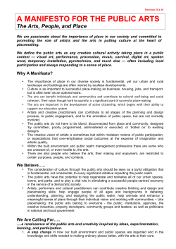 a manifesto for the public arts - Beam