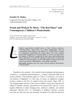 Proud and Wicked No More: “The Red Shoes” and Contemporary