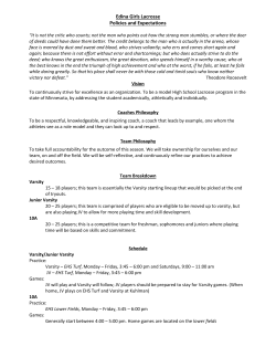 Edina Girls Lacrosse Policies and Expectations