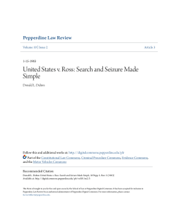 United States v. Ross: Search and Seizure Made Simple