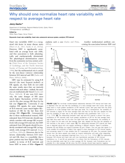 Why should one normalize heart rate variability