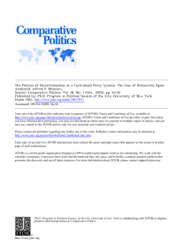 The Politics of Decentralization in a Centralized Party System: The