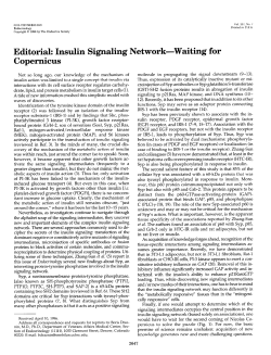 Editorial: Insulin Signaling Network