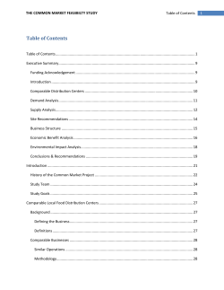 Table of Contents - The Common Market