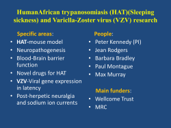 HumanAfrican trypanosomiasis (HAT)(Sleeping sickness) and