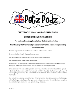 Heat Pad Instructions