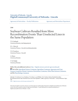 Soybean Cultivars Resulted from More Recombination Events Than