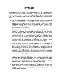 happiness - Humanity Class