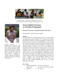 Early English Literature as Christian Propaganda