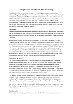 Going Dutch: the shared benefits of Cloud accounting