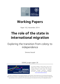 The role of the state in international migration