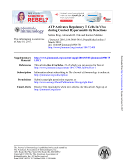 during Contact Hypersensitivity Reactions ATP Activates Regulatory
