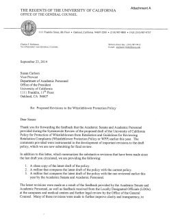 Attachment A - Letter from Office of General Counsel