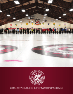 2016-2017 CURLING INFORMATION PACKAGE