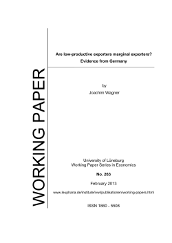 Are low-productive exporters marginal exporters?