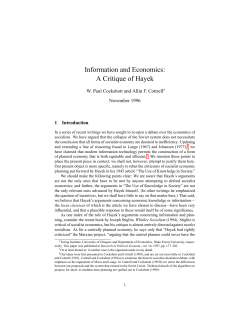 Information and Economics
