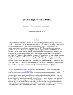 Correlated High-Frequency Trading
