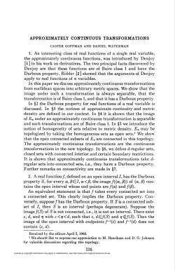 APPROXIMATELY CONTINUOUS TRANSFORMATIONS