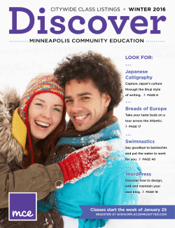 citywide class listings # winter 2016