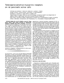 Telenzepine-sensitive muscarinic receptors on rat pancreatic acinar