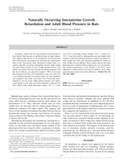 Naturally Occurring Intrauterine Growth Retardation and