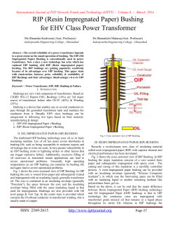 RIP (Resin Impregnated Paper) Bushing for EHV Class