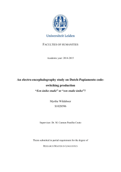 An electro-encephalography study on Dutch
