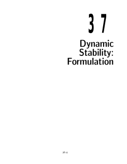 37 Dynamic Stability: Formulation