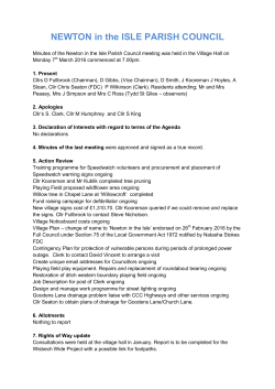 March 2016 - Newton in the Isle Village Website