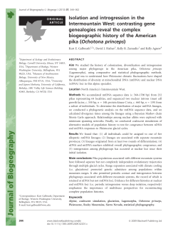 Isolation and introgression in the Intermountain West: contrasting