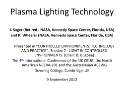 Plasma Lighting Technology