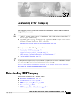 Configuring DHCP Snooping.