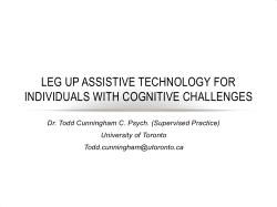 leg up assistive technology for individuals with cognitive challenges