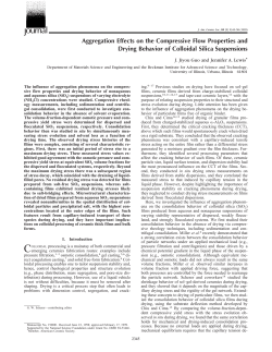 Aggregation Effects on the Compressive Flow Properties and Drying