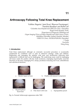 Arthroscopy Following Total Knee Replacement