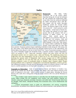 Background: The Indus Valley civilization, one of