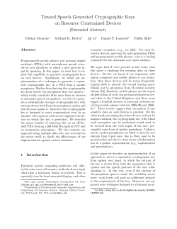 Toward Speech-Generated Cryptographic Keys on Resource