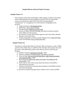 Sample History and Local Topics Versions