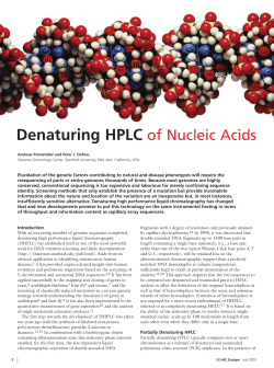 Denaturing HPLC of Nucleic Acids