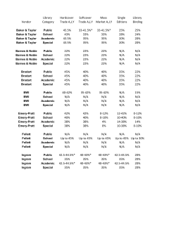Statewide Book Discounts Extension, May 1, 2012